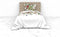Heckettlane Moires Dekbedovertrek - Tweepersoons - Katoensatijn - 200x200-220cm - Wit