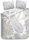 Heckettlane Muelle Dekbedovertrek - Eenpersoons - Katoen - 140x200-220cm - Wit