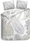 Heckettlane Muelle Dekbedovertrek - Lits-jumeaux - Katoen - 260x200-220cm - Wit