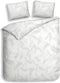Heckettlane Musa Dekbedovertrek - Eenpersoons - Katoen - 140x200-220cm - Wit