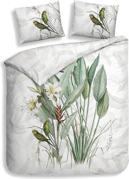 Heckettlane Musa Dekbedovertrek - Lits-jumeaux - Katoen - 260x200-220cm - Wit