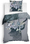 Heckettlane Myrthe Dekbedovertrek - Eenpersoons - Katoensatijn - 140x200-220cm - Antraciet