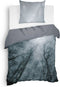 Heckettlane Myrthe Dekbedovertrek - Eenpersoons - Katoensatijn - 140x200-220cm - Antraciet