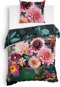 Heckettlane Novia Dekbedovertrek - Eenpersoons - Katoensatijn - 140x200-220cm - Multi