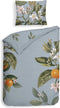 Heckettlane Palmira Dekbedovertrek - 100% Katoen-Satijn - 140x220 - Blauw