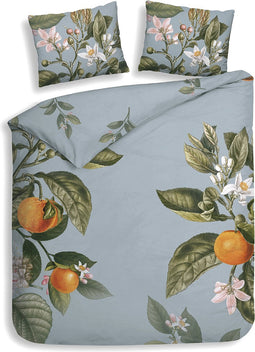 Heckettlane Palmira Dekbedovertrek - 100% Katoen-Satijn - 200x220-NL-BE - Blauw