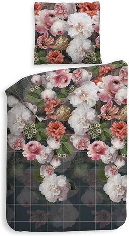 Heckettlane Rain - Flanel - Dekbedovertrek - Eenpersoons - 140x200/220 cm - Multi kleur
