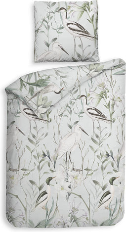 Heckettlane Raven Dekbedovertrek - Eenpersoons - Flanel - 140x200-220cm - Blauw