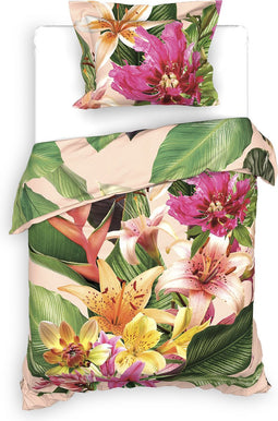 Heckettlane Reese Dekbedovertrek - Eenpersoons - Katoensatijn - 140x200-220cm - Multi