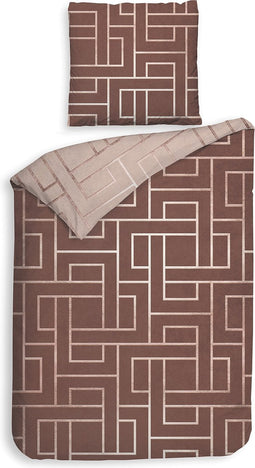 Heckettlane Roja Dekbedovertrek - Eenpersoons - Katoen - 140x200-220cm - Rood