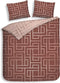 Heckettlane Roja Dekbedovertrek - Eenpersoons - Katoen - 140x200-220cm - Rood