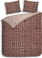 Heckettlane Roja Dekbedovertrek - Lits-jumeaux - Katoen - 240x200-220cm - Rood