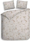 Heckettlane Rosalie Dekbedovertrek - 100% Katoen-Flanel - 140x220 - Grijs