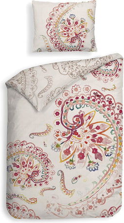 Heckettlane Ruby Dekbedovertrek - 100% Katoen-Satijn - 140x220 - Natural