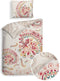 Heckettlane Ruby Dekbedovertrek - 100% Katoen-Satijn - 140x220 - Natural