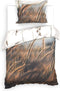 Heckettlane Soari Dekbedovertrek - Eenpersoons - Katoensatijn - 140x200-220cm - Natural