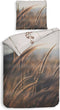 Heckettlane Soari Dekbedovertrek - Eenpersoons - Katoensatijn - 140x200-220cm - Natural