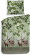 Heckettlane Tobias Dekbedovertrek - Eenpersoons - Flanel - 140x200-220cm - Groen