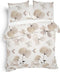Heckettlane Wagner - Flanel - Dekbedovertrek - Lits-jumeaux - 240x200/220 cm - Flowy Natural