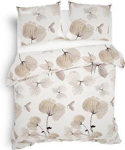 Heckettlane Wagner - Flanel - Dekbedovertrek - Tweepersoons - 200x200/220 cm - Flowy Natural