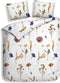 Heckettlane Yaza Dekbedovertrek - Eenpersoons - Flanel - 140x200-220cm - Multi
