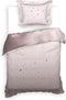 Heckettlane Zalia Dekbedovertrek - Eenpersoons - Katoensatijn - 140x200-220cm - Grijs