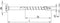 HECO TOPIX-Plus tellerkopschroef - 8x280mm - verzinkt - deeldraad - T40 - 61367 (Per 50 stuks)