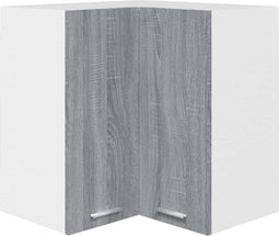 vidaXL - Hanghoekkast - 57x57x60 - cm - bewerkt - hout - grijs - sonoma - eikenkleurig