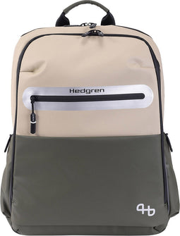 Hedgren Fietsrugzak Rugzak met laptopvak Commute Bike Stem Backpack 17,36L Beige / Olive Veelkleurig