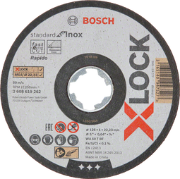 Bosch Doorslijpschijf Xlock Inox stan 125x1x22
