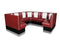 Bel Air Dinerbank Quarter Circle Booth HW-120-120 Ruby