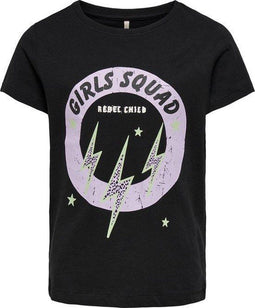 KIDS ONLY Konsimi Life Fit SS Top Squad Box CS JRS - Meisjes T-shirt met korte mouwen - Maat 134/140
