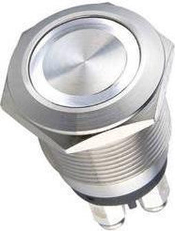 Heidemann 70528 Belknop Met naambord 1-voudig RVS 24 V/0,5 A