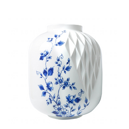 Heinen Delftsblauw blauw vouw vaas XL