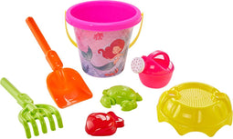 Atosa Strand/zandbak speelgoed set - emmer/schepjes met vormpjes - plastic - zeemeermin - Zandbakspeeltjes - Strandspeelgoed