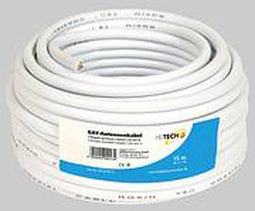 Heitech SAT-aerial Cable, 15m coax-kabel Wit