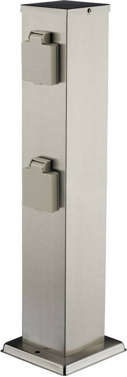 Heitronic 35461 Buitenstopcontact RVS Kinderbeveiliging