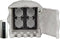 Heitronic 37504 Buitenstopcontact 4-voudig Grijs Met afstandsbediening, Steenlook