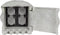 Heitronic 37505 Buitenstopcontact 4-voudig Grijs Steenlook