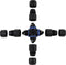 Heitronic 45613 Kabelverbinder Met schroefklemmen (b x h x d) 106 x 102 x 26 mm 1 stuk(s)