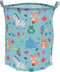 wasmand dieren blauw - opbergmand kinderen - speelgoedmand - mand - opvouwbaar - 40XH50 cm
