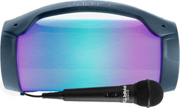 Heldere Bluetooth-luidspreker en Bigben Party BT Lite bedrade microfoon blauw