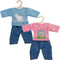 Heless Jeansbroek met Trui 28-35 cm