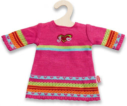 Heless Poppenjurk Met Hartjes Roze Voor Pop Van 35-45 Cm