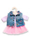 Heless Poppenkleding 28-35 cm Tulejurk met Jeansbodywarmer