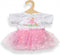 Heless Poppenkleding Ballerinajurk Roze/wit 28-35 Cm