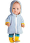 Heless Poppenkleding Dubbelzijdige Jas Geel/blauw 28-35 Cm
