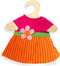 Heless Poppenkleding Jurk Maya Roze/oranje 35-45 Cm