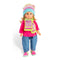 Heless Poppenkleding Muts En Sjaal Groen/roze 35-45 Cm