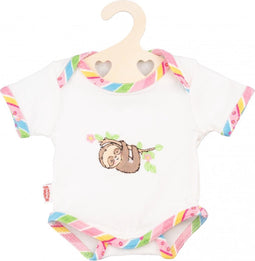 Heless Poppenkleding Romper Luiaard 28-35 Cm Wit